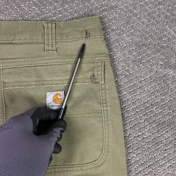 Carhartt Relaxed Fit Cryder Full Swing Pants Men's 36 x 30 Fits 36 x 28 Olive - Picture 10 of 16